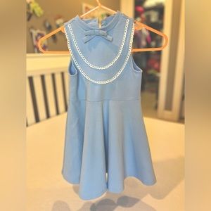Janie & Jack Girls Blue Swing Dress - size 5